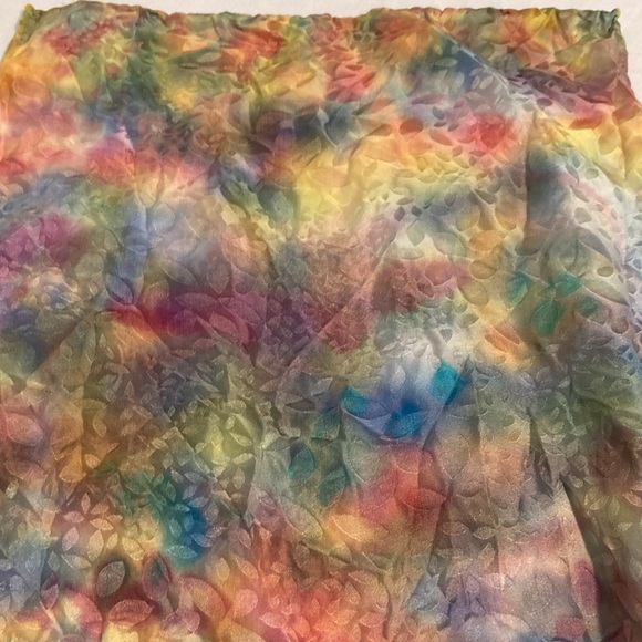 Handmade silk scarf tie dye textured hand rolled pastels - Picture 15 of 17